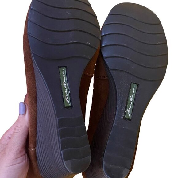 Eddie Bauer Wedge Heels Womens Size 11 Brown Leather Casual  Boho Slip On - Picture 11 of 13